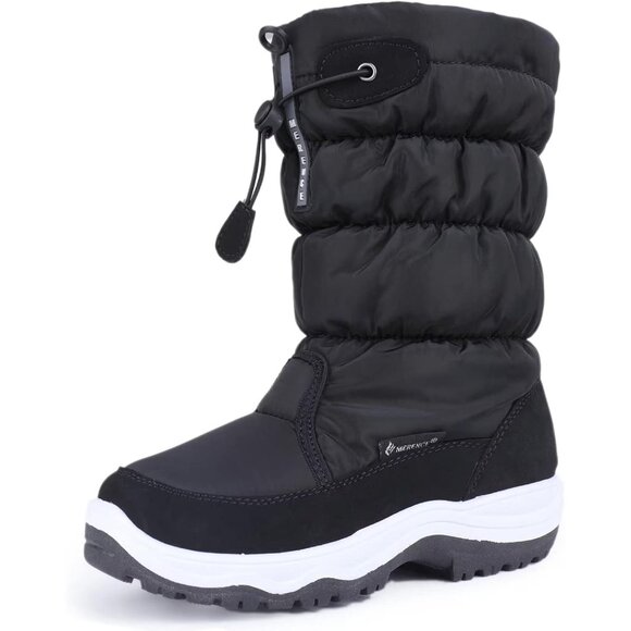 Shoes - Women's Waterproof Winter Snow Boots Warm Faux Fur Lined Anti-Slip Cold Weather